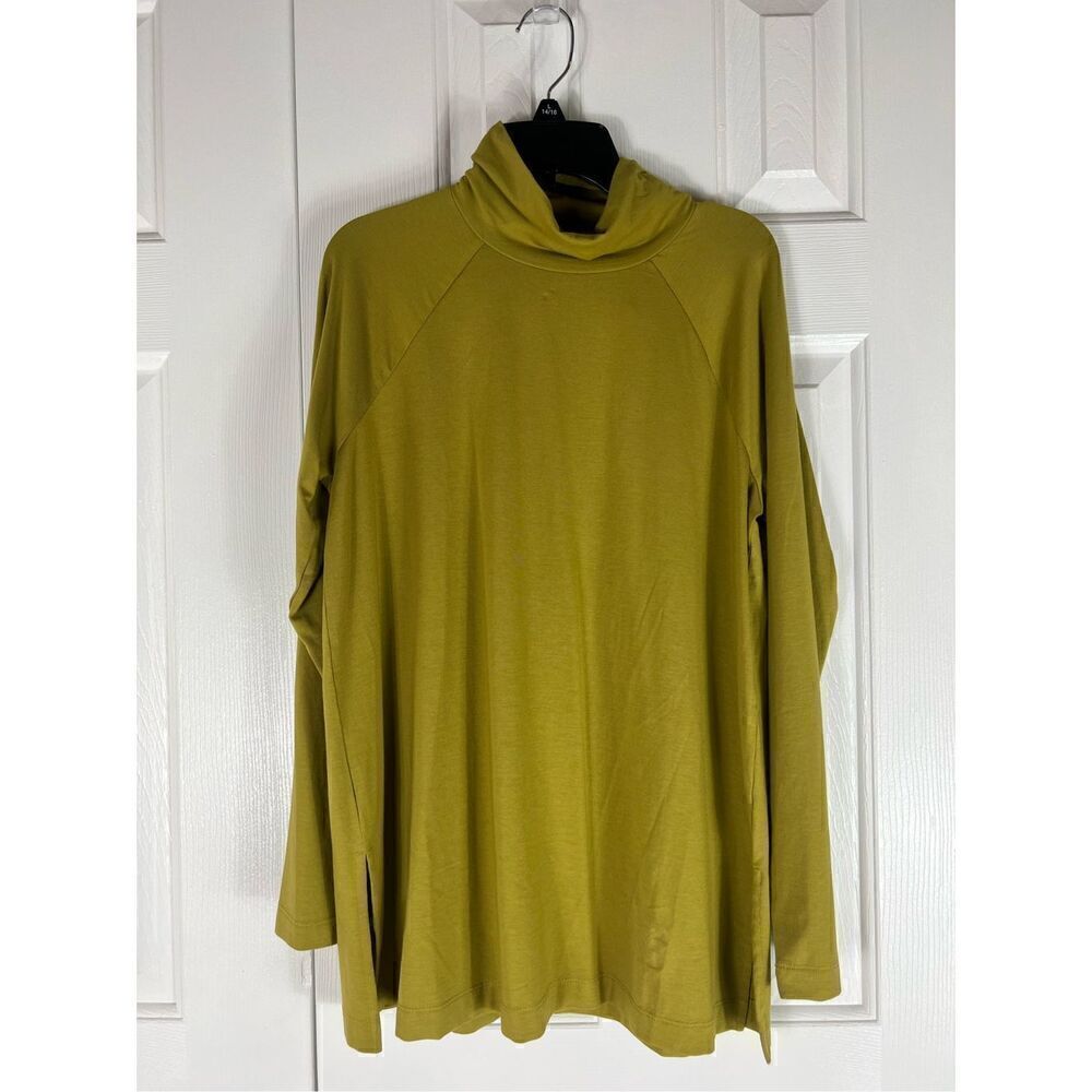NWT J. Jill Womens Luxe Supima Green Sweater Size Small Petite